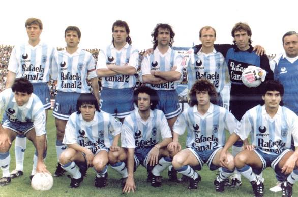 atletico rafaela 1992 Javier Berzero, Daniel Dalmazzo, Erasmo Doroni, Sánchez, Ariel Levrino y Carlos Goyén. Oddine, Mario Vera, Acosta, Díaz y Ovejero.