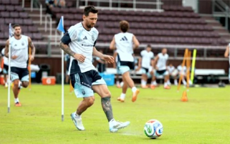 Messi entrenamiento