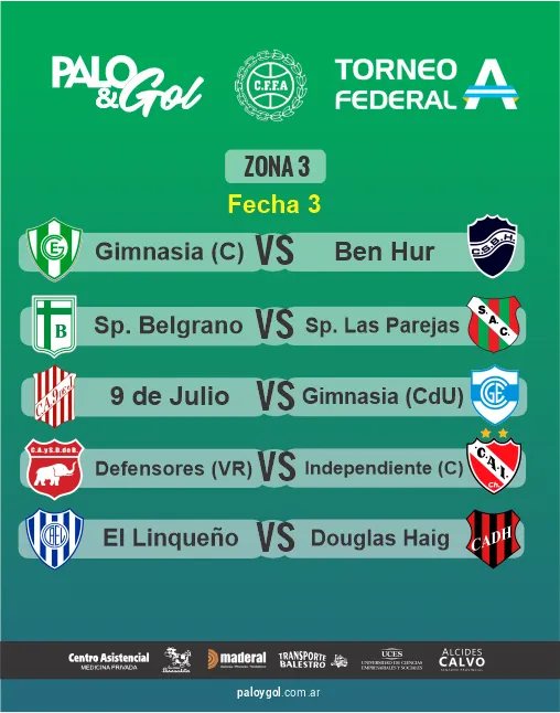 FECHA 3 - ZONA 3 - FEDERAL A
